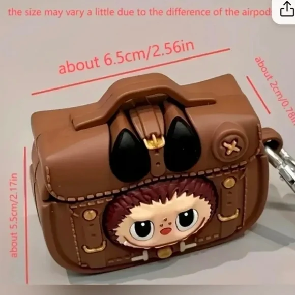 NWT! Labubu Brown Lighweight Silicone Case For Airpods 4 NEW - Picture 4 of 6